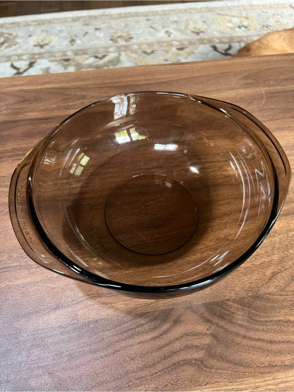 Vintage Pyrex 024 Corning Amber Brown Casserole Dish Ovenware
